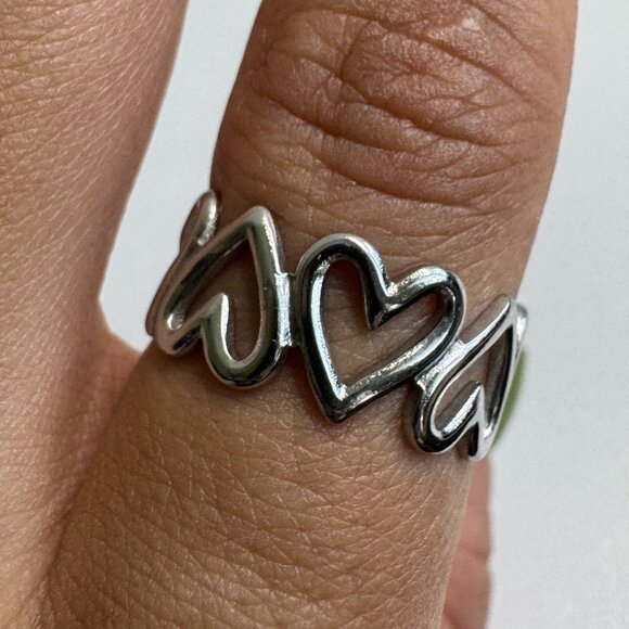 Jewelry - Stainless Steel Open Heart Ring